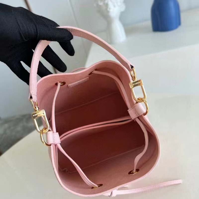 Louis Vuitton LV Women NéoNoé Bucket Bag Pink Sprayed Embossed Grained Cowhide