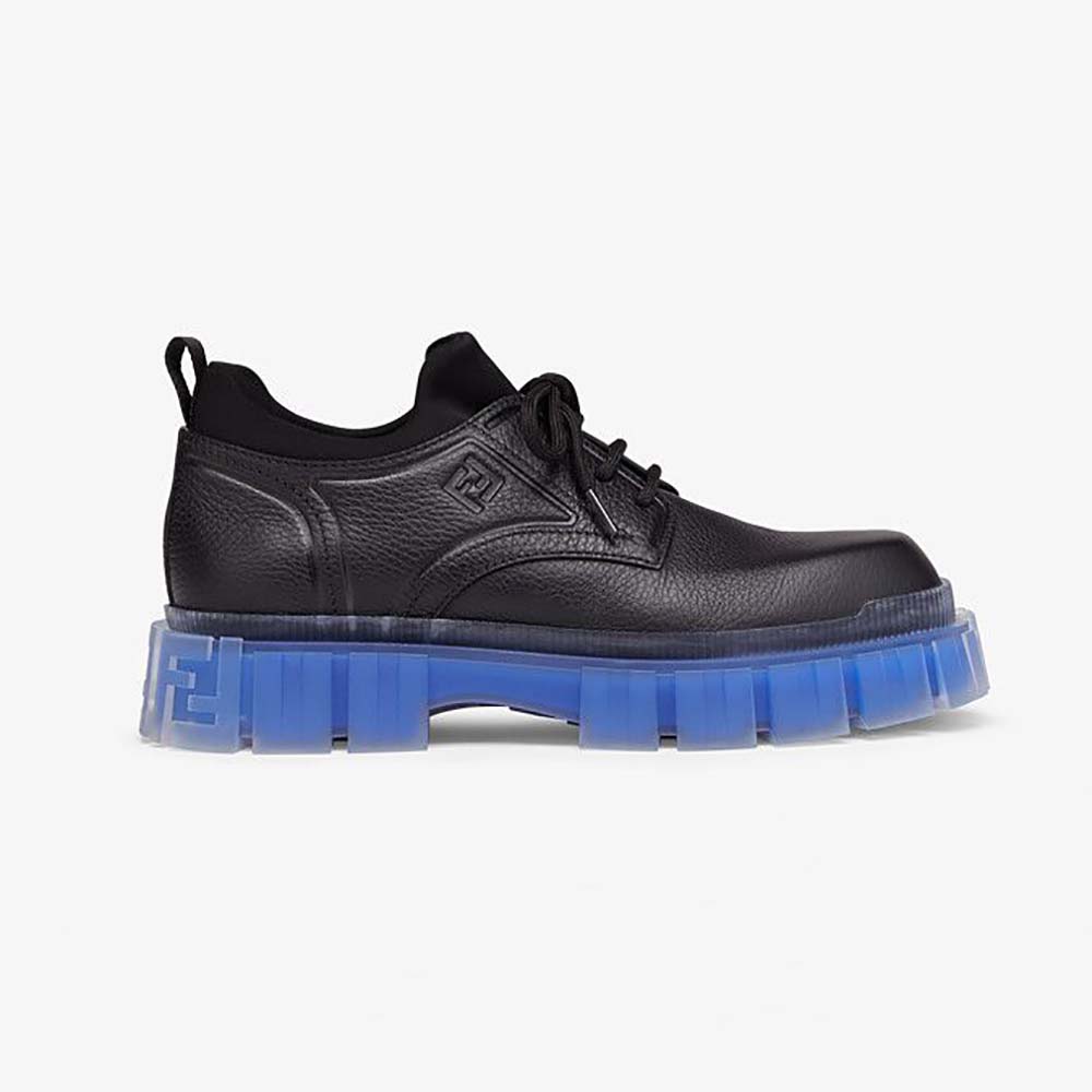 Fendi Women Force Black Leather Lace-Ups