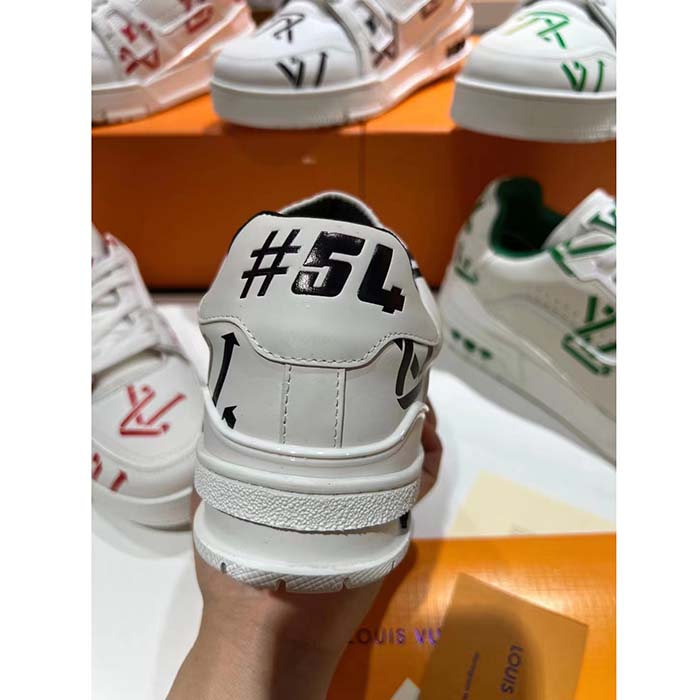 Louis Vuitton Unisex LV Trainer Sneaker Black Mix Sustainable Materials Monogram Flowers