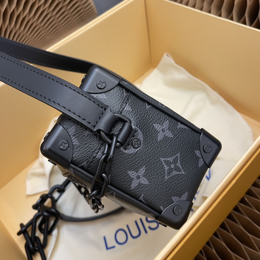 Louis Vuitton LV Men Mini Soft Trunk Bag Monogram Eclipse Coated Canvas
