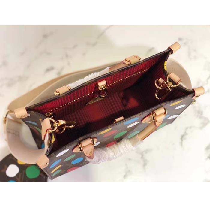 Louis Vuitton LV Women LV x YK OnTheGo PM​ Monogram Coated Canvas 3D Painted Dots Print