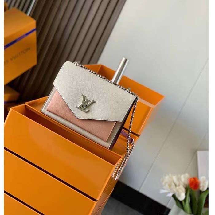 Louis Vuitton LV Women Mylockme Chain Bag Rose Quartz Trianon Soft Grained Calfskin