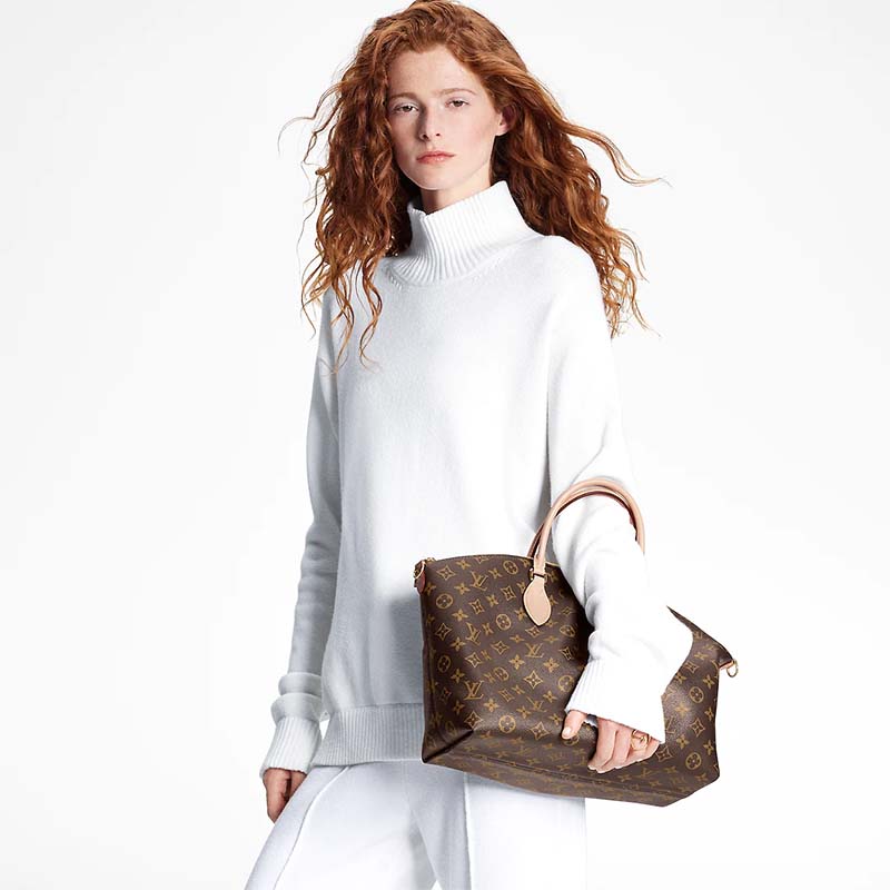 Louis Vuitton LV Women Boétie MM Monogram Coated Canvas Cowhide Leather