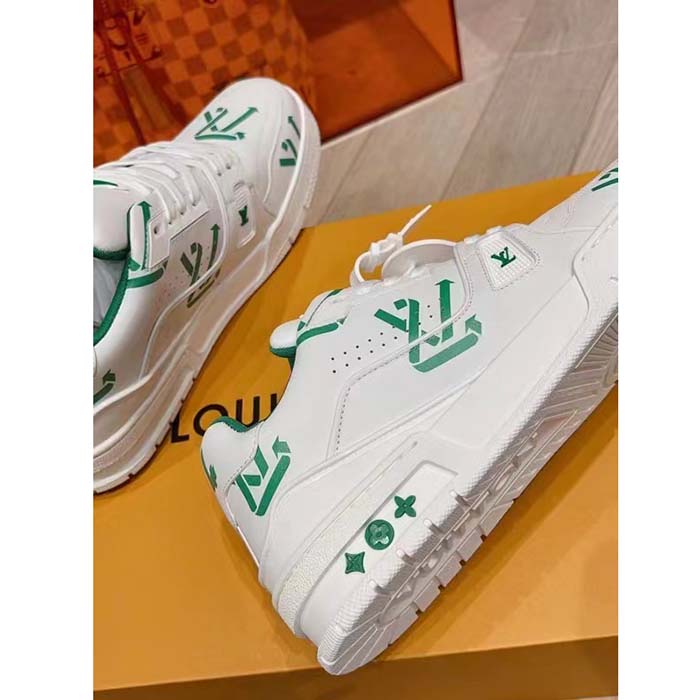 Louis Vuitton Unisex LV Trainer Sneaker Green Mix Sustainable Materials Recycled Polyester