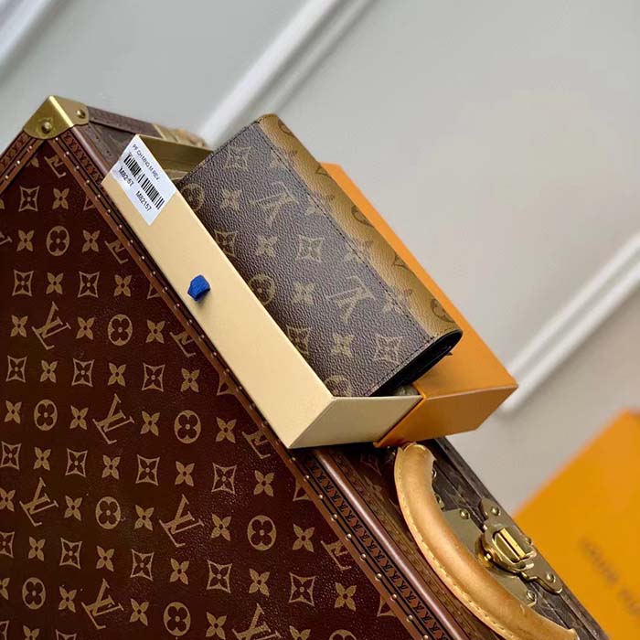 Louis Vuitton LV Unisex Emilie Wallet Brown Monogram Reverse Coated Canvas