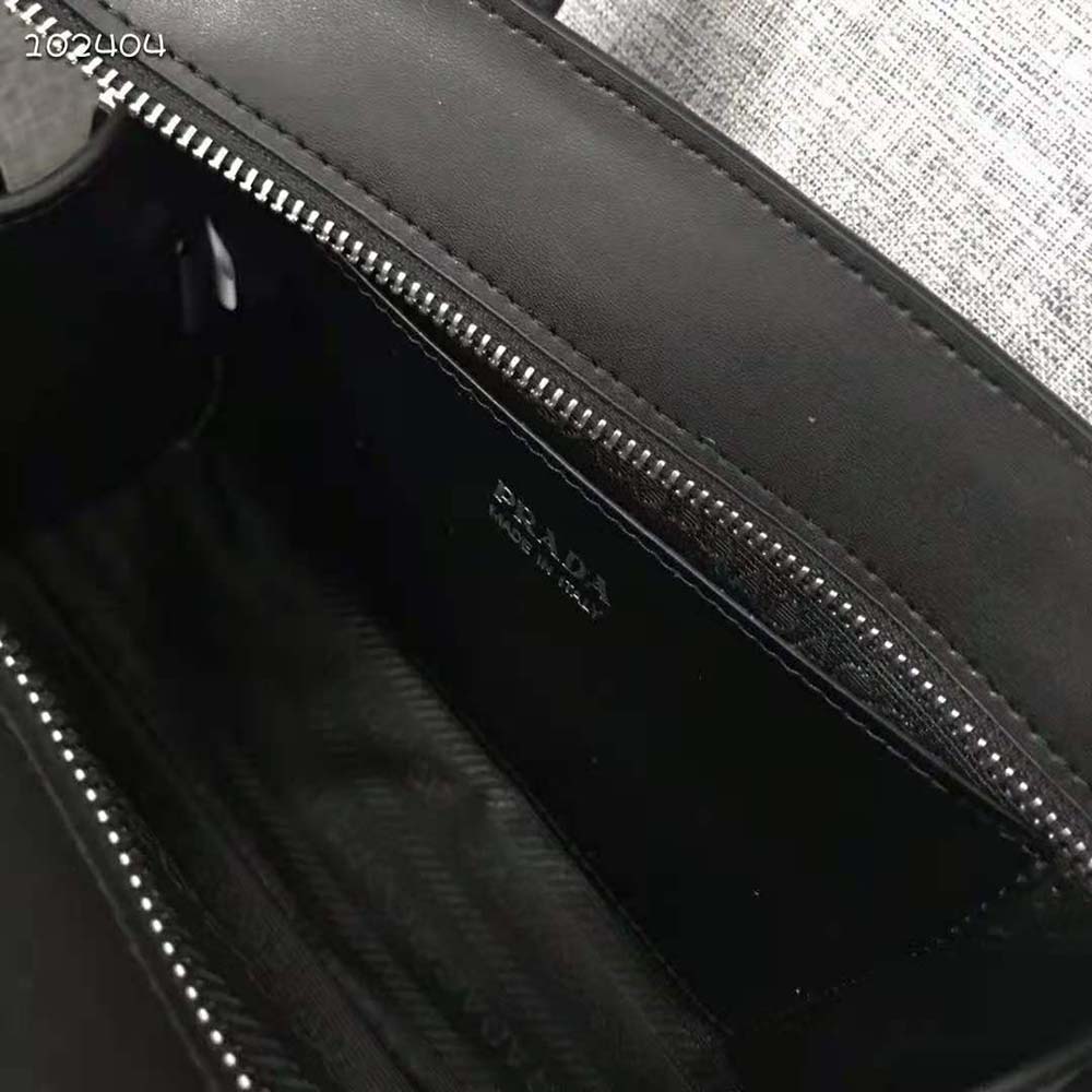 Prada Women Saffiano Leather Prada Kristen Handbag-Black