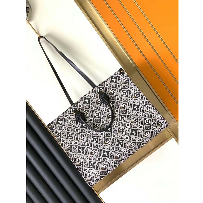 Louis Vuitton LV Unisex Since 1854 OnTheGo GM Tote Gray Cowhide Leather