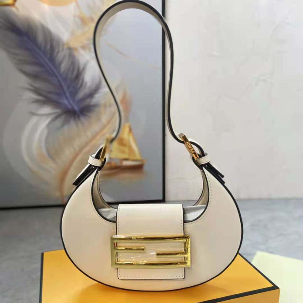 Fendi Women Cookie White Leather Mini Bag