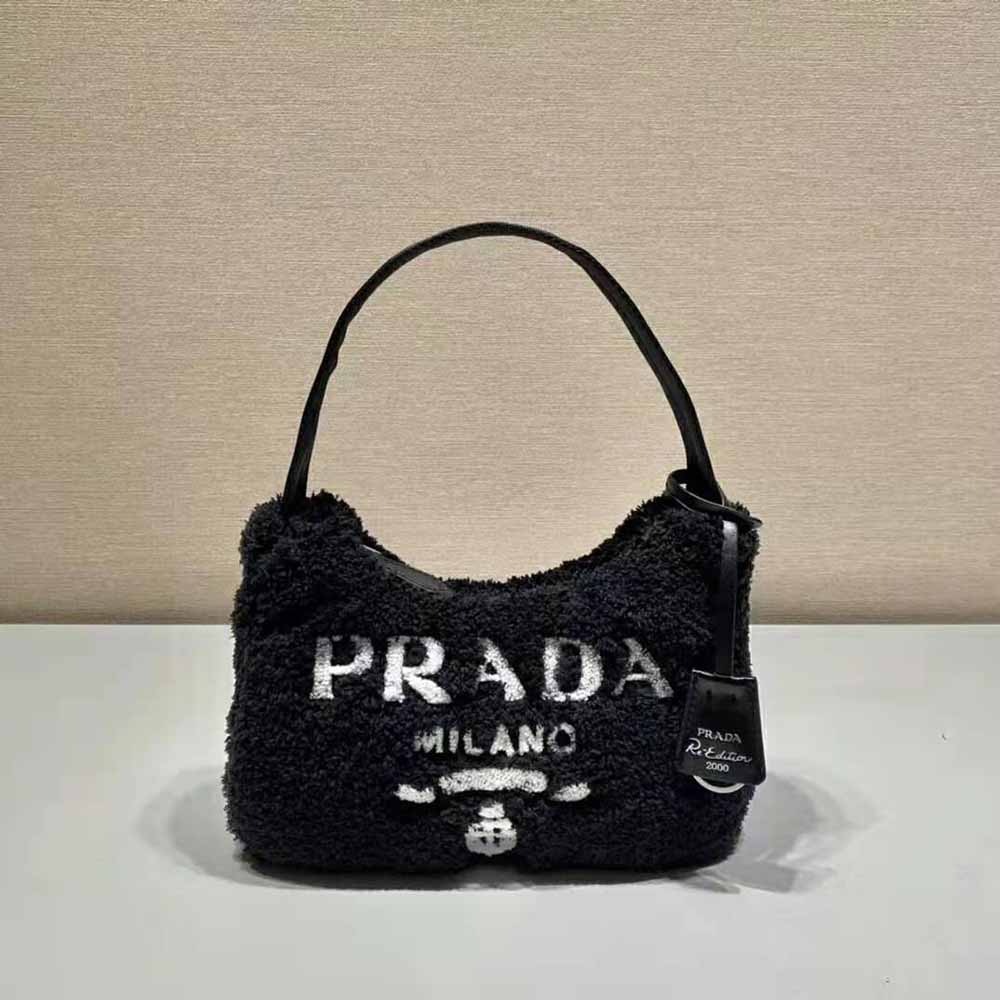 Prada Women Re-Edition 2000 Terry Mini-Bag-Black