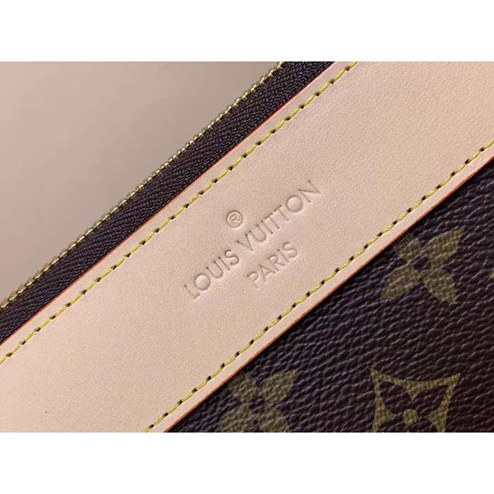 Louis Vuitton LV Unisex Pochette Jour Monogram Coated Canvas Aged Cowhide Leather