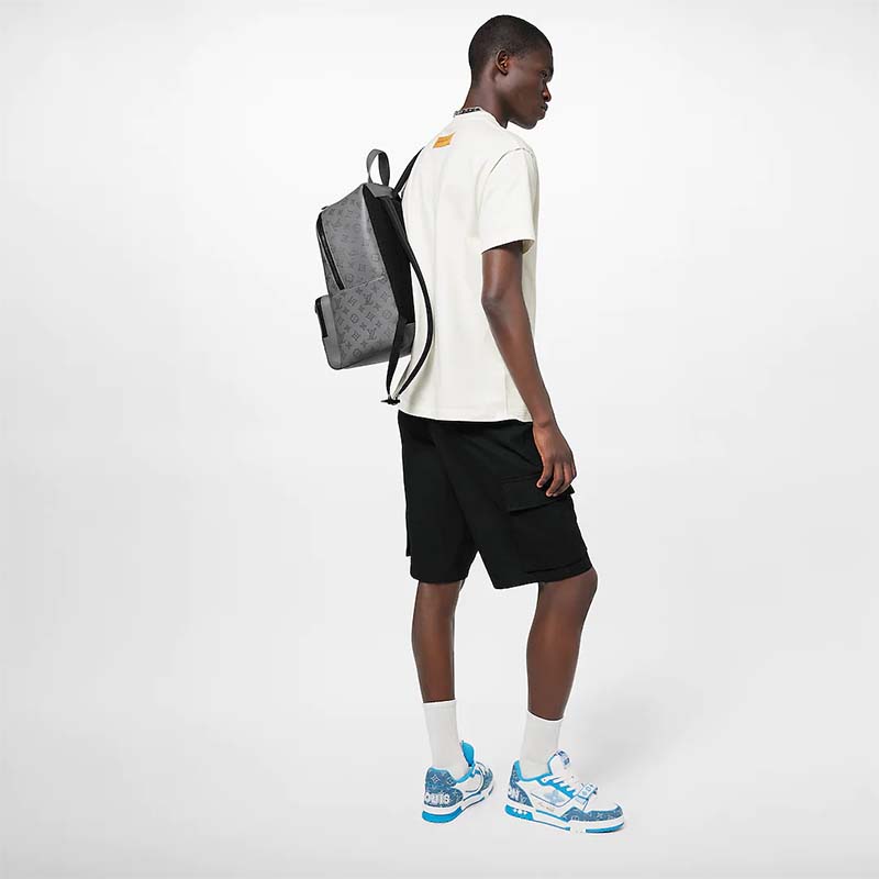 Louis Vuitton Unisex LV Trainer Sneaker Blue Monogram Denim Rubber Monogram Flowers