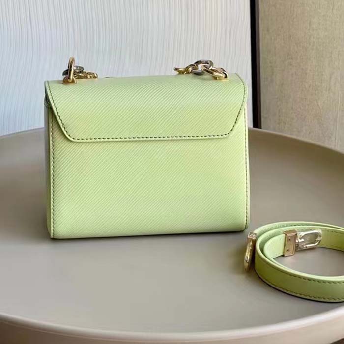 Louis Vuitton LV Women Twist PM Vert Noto Green Epi Grained Leather Cowhide Lock
