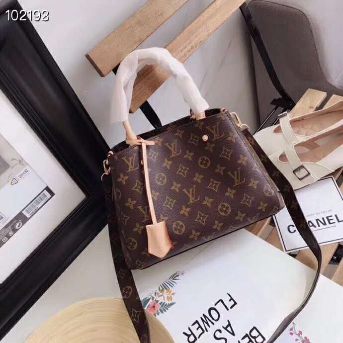 Louis Vuitton LV Women Montaigne BB Bag in Iconic Monogram Canvas-Brown