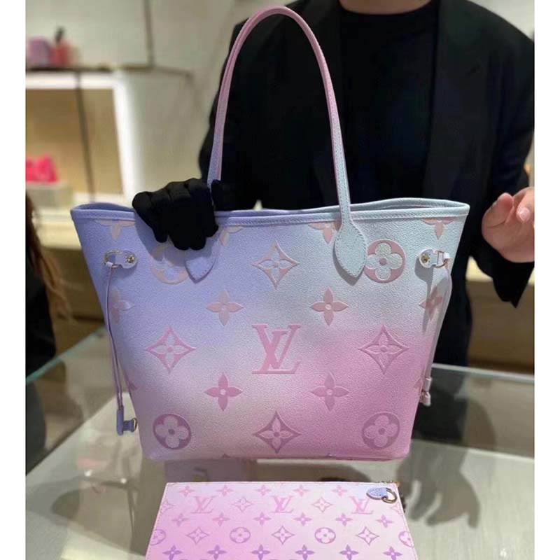 Louis Vuitton Women Neverfull MM Tote Sunrise Pastel Monogram Coated Canvas