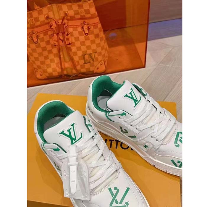 Louis Vuitton Unisex LV Trainer Sneaker Green Mix Sustainable Materials Recycled Polyester