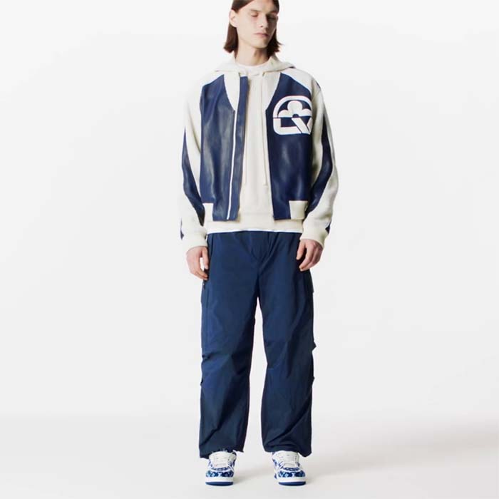 Louis Vuitton LV Unisex LV Trainer Sneaker Blue Monogram Textile Rubber Outsole