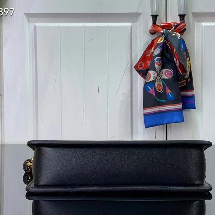 Louis Vuitton LV Women Lexington Pouch Black Monogram-Embossed Calf Leather