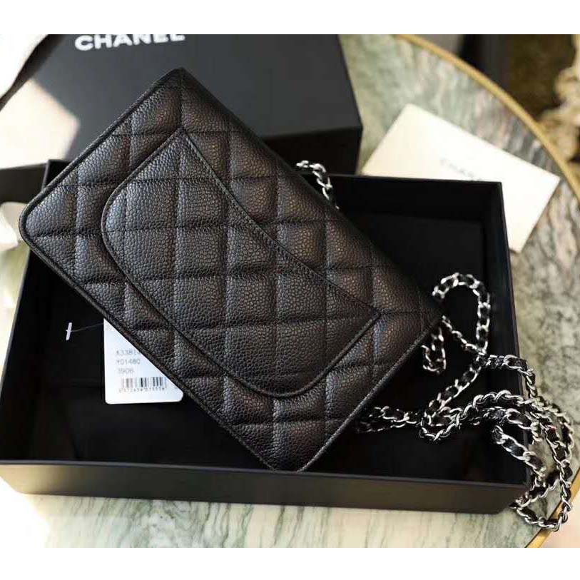 Chanel Women Classic Wallet On Chain Lambskin Leather-Black