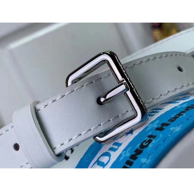 Louis Vuitton LV Unisex Paint Can Lagoon Coated Canvas Cowhide Leather