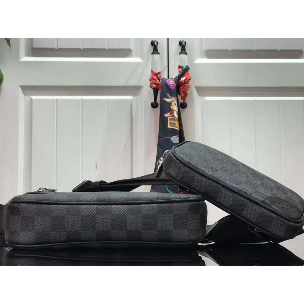 Louis Vuitton LV Men Scott Messenger Damier Graphite N50018 Shoulder Bag