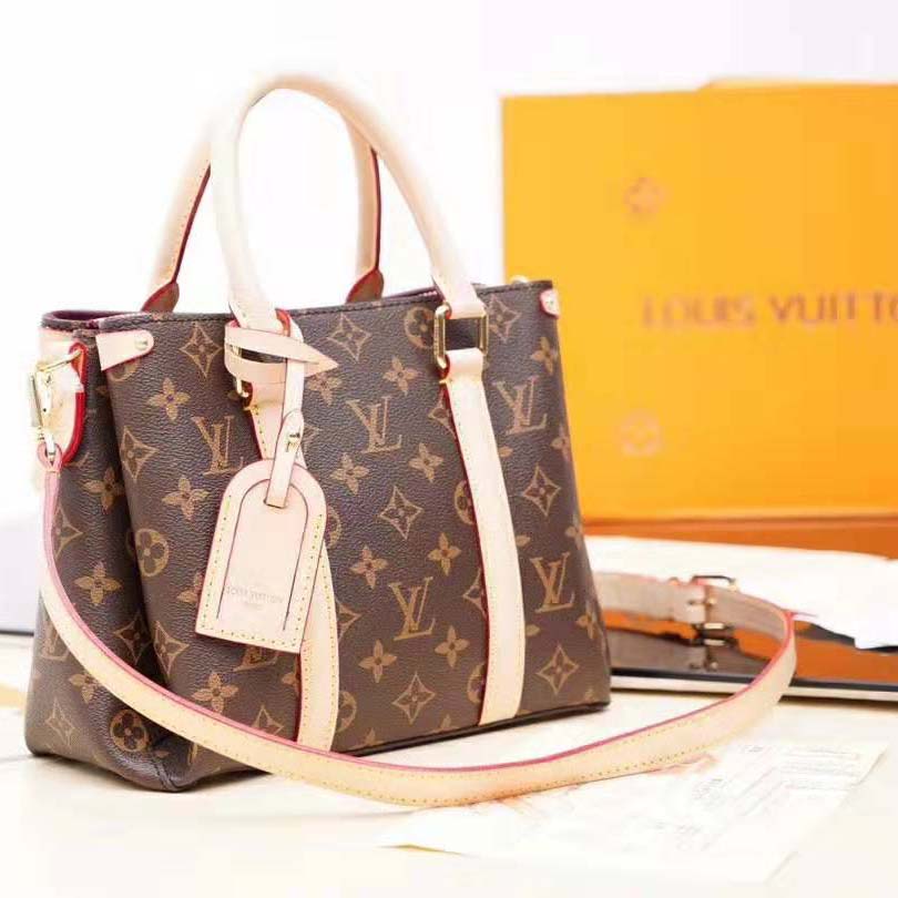 Louis Vuitton LV Women Open Handbag BB in Monogram Canvas-Brown