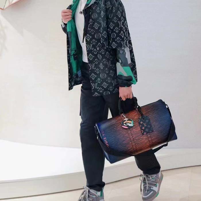 Louis Vuitton LV Unisex Keepall Bandoulière 50 Gradient Electric Sun Epi XL Calfskin Leather