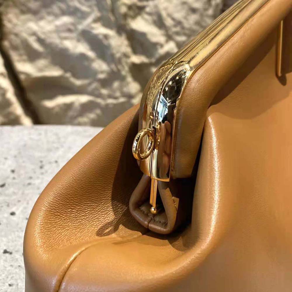 Fendi Women First Medium Nappa Leather Bag-Brown