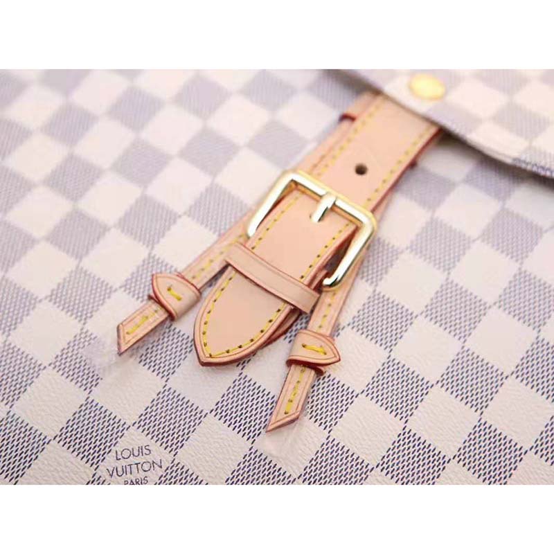 Louis Vuitton LV Women Sperone Backpack in Damier Azur Canvas-Grey