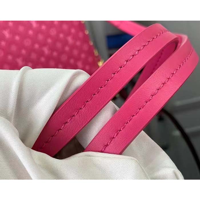 Louis Vuitton LV Women Lexington Pouch Rose Pink Monogram-Embossed Calf Leather