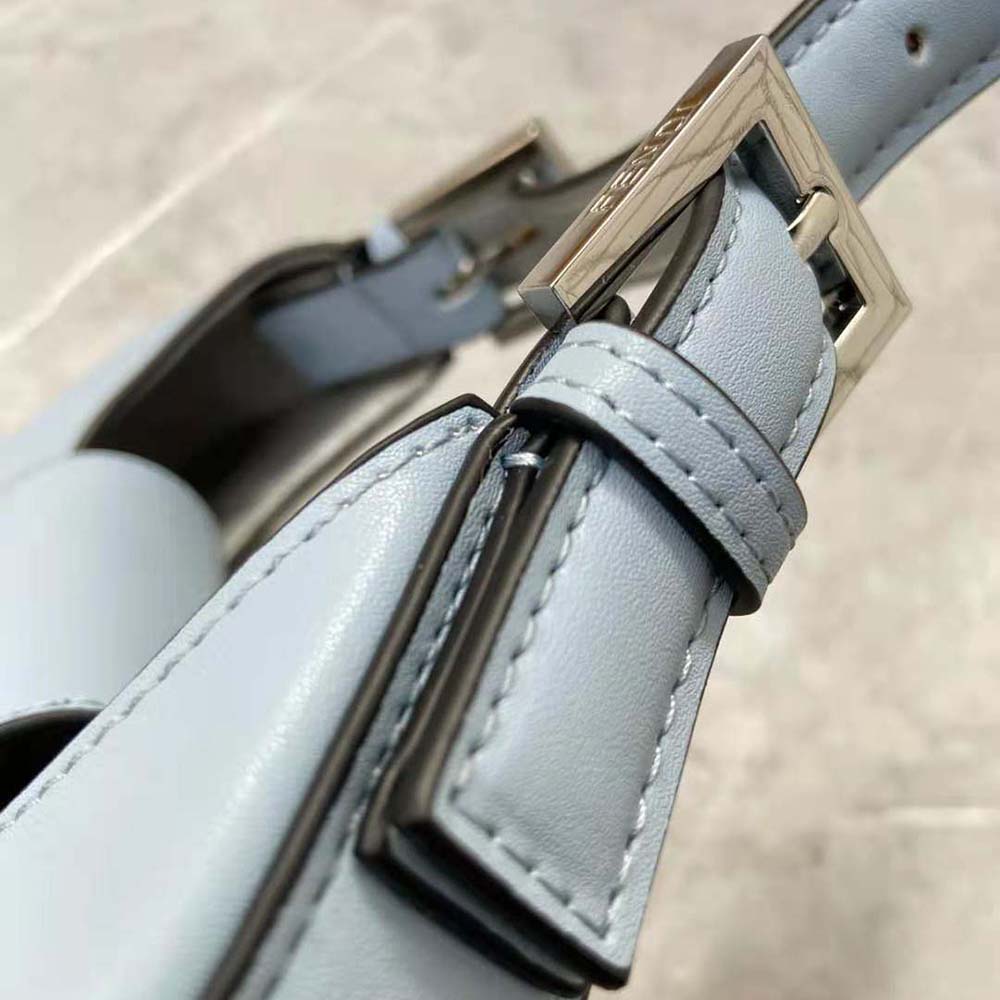 Fendi Women Cookie Light Blue Leather Mini Bag