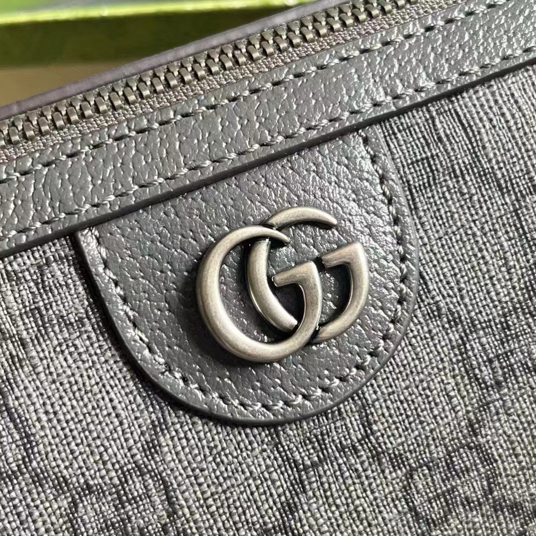 Gucci GG Unisex Ophidia GG Messenger Bag Grey Black GG Supreme Canvas