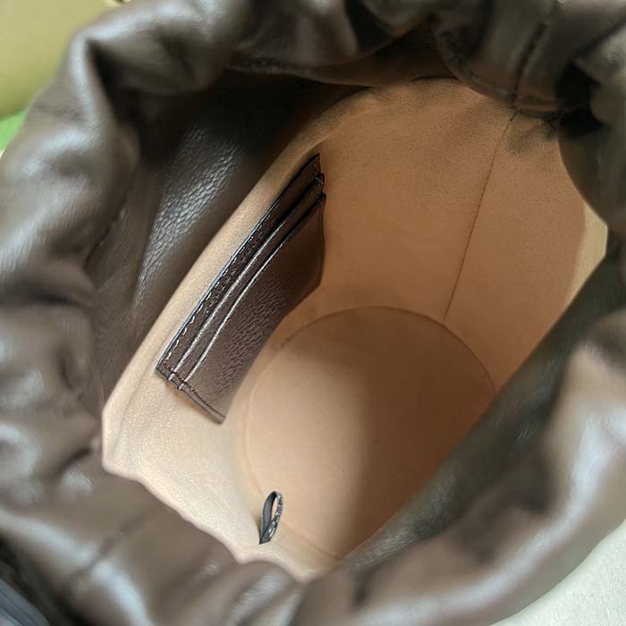 Gucci GG Unisex Ophidia Mini Bucket Bag Beige Ebony GG Supreme Double G