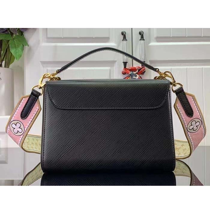 Louis Vuitton LV Women Twist MM Black Epi Grained Leather