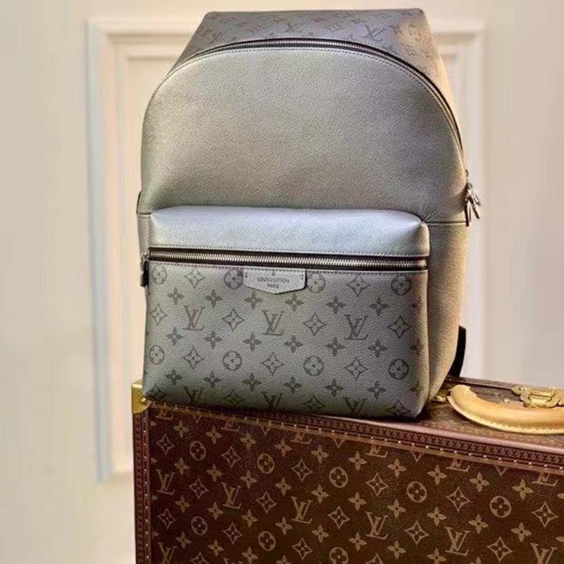 Louis Vuitton LV Unisex Discovery Backpack PM Gunmetal Gray Monogram Coated Canvas