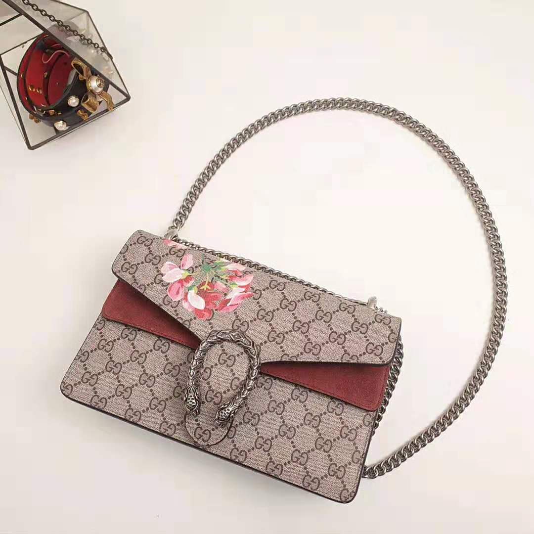 Gucci GG Women Dionysus Small GG Blooms Shoulder Bag