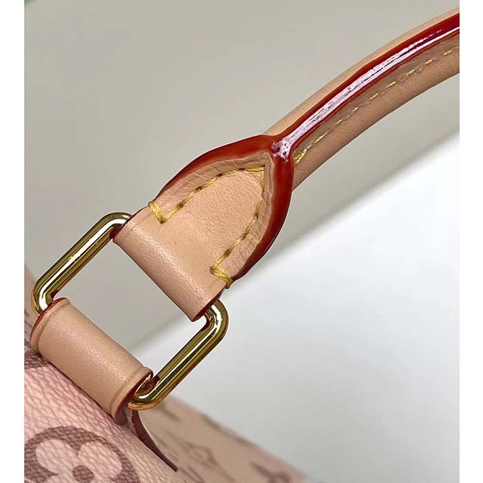 Louis Vuitton LV Women Speedy Bandoulière 25 Handbag Beige Ocher Monopaname Coated Canvas