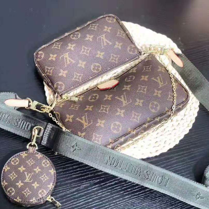 Louis Vuitton LV Women Multi-Pochette Accessoires Bag in Monogram Canvas-Brown