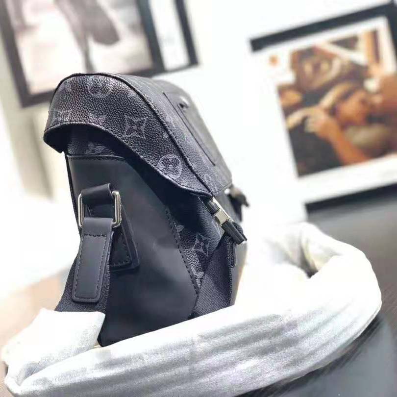 Louis Vuitton LV Men Messenger PM Voyager in Monogram Eclipse Canvas-Grey