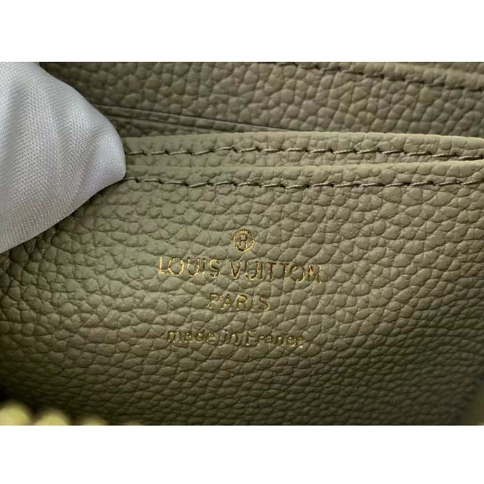 Louis Vuitton LV Unisex Zippy Coin Purse Khaki Cream Monogram Empreinte Embossed Cowhide Leather