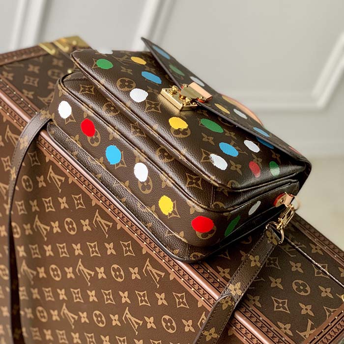 Louis Vuitton Women LV x YK Pochette Métis​ Monogram Coated Canvas 3D Painted Dots