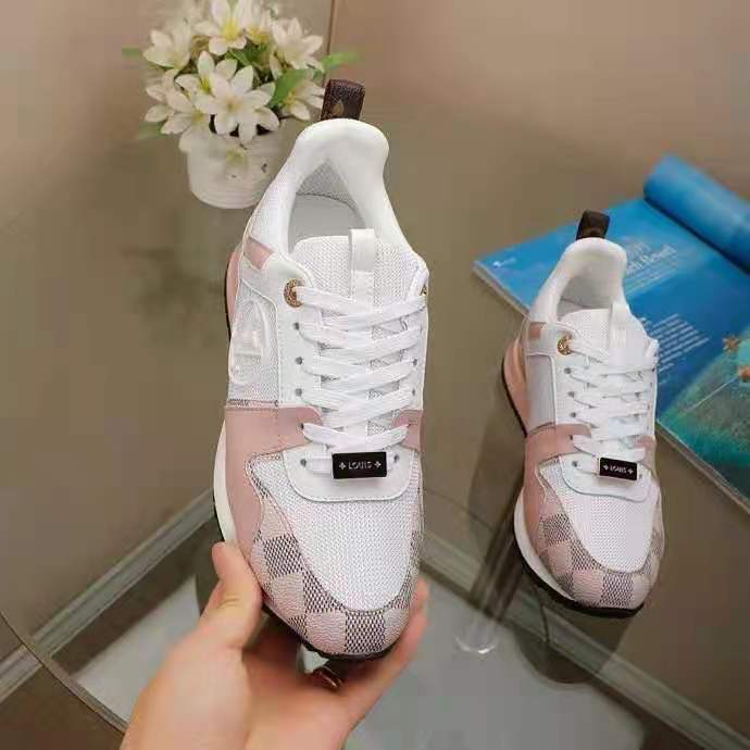 Louis Vuitton LV Women Run Away Sneaker White Damier Azur Canvas