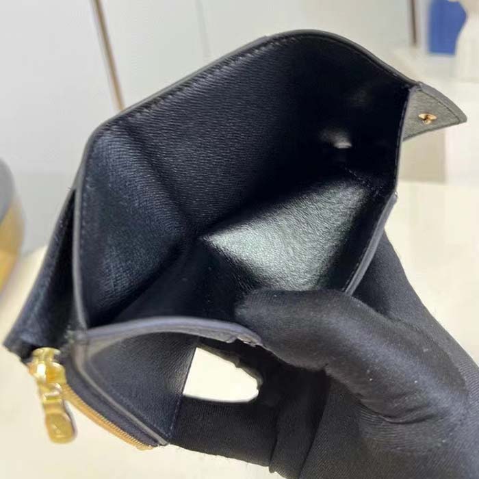 Louis Vuitton LV Unisex Zoe Wallet Monogram Reverse Coated Canvas Cowhide Leather