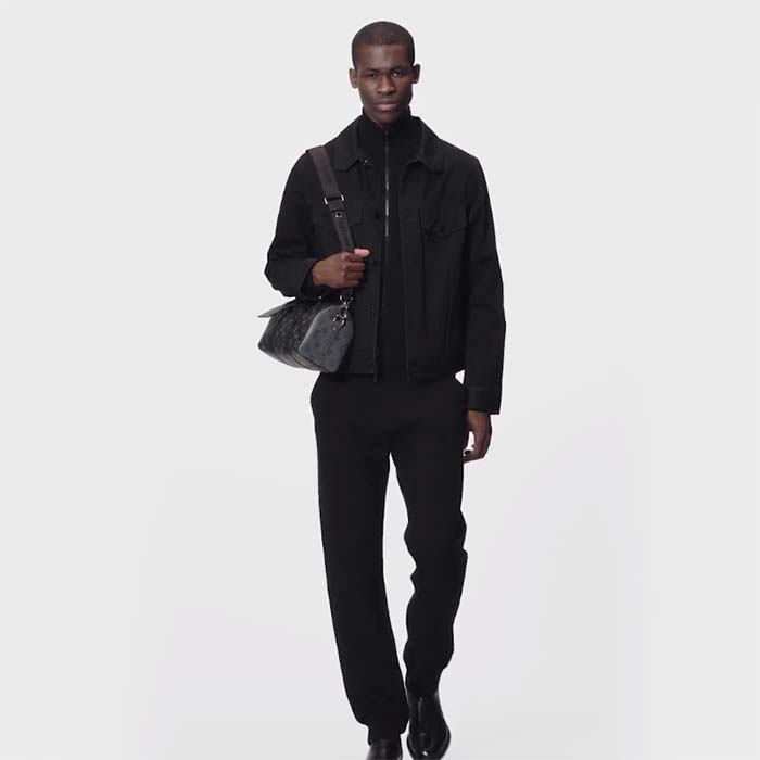 Louis Vuitton Unisex City Keepall Bag Monogram Eclipse Reverse Coated Canvas Cowhide Leather