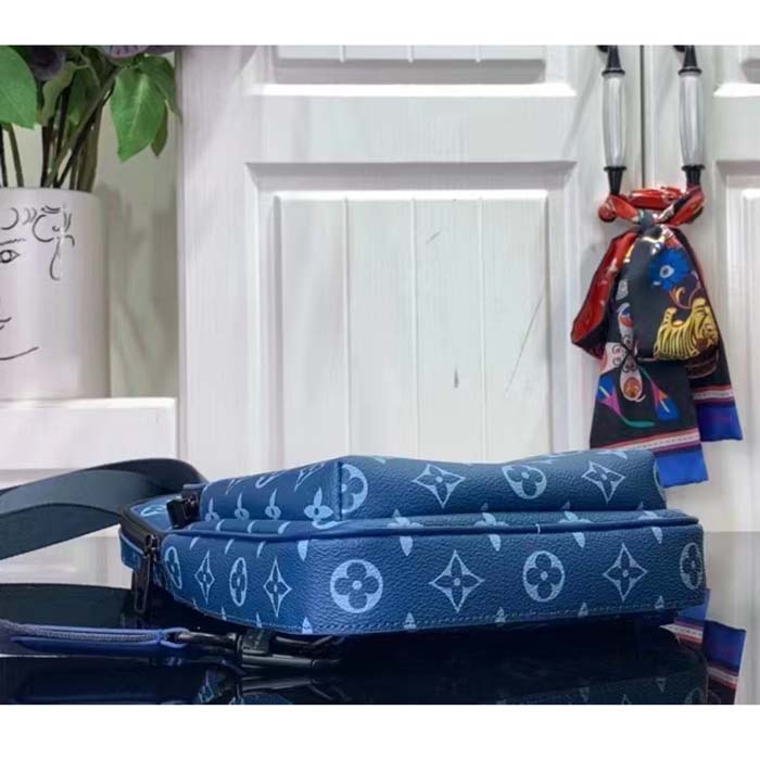 Louis Vuitton LV Unisex Avenue Slingbag NM Atlantic Blue Monogram Coated Canvas