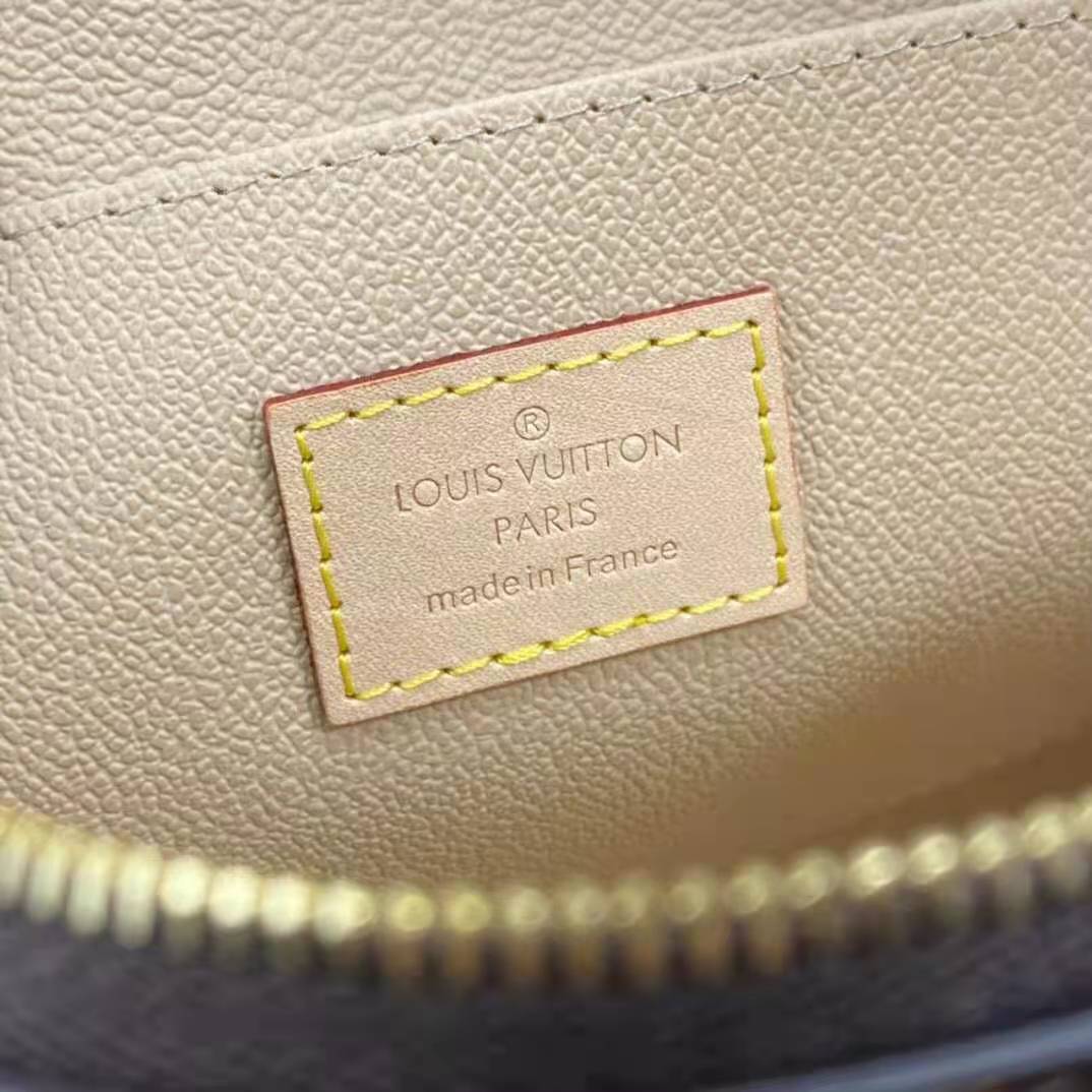 Louis Vuitton LV Women Cosmetic Pouch GM Coated Canvas Cowhide Leather