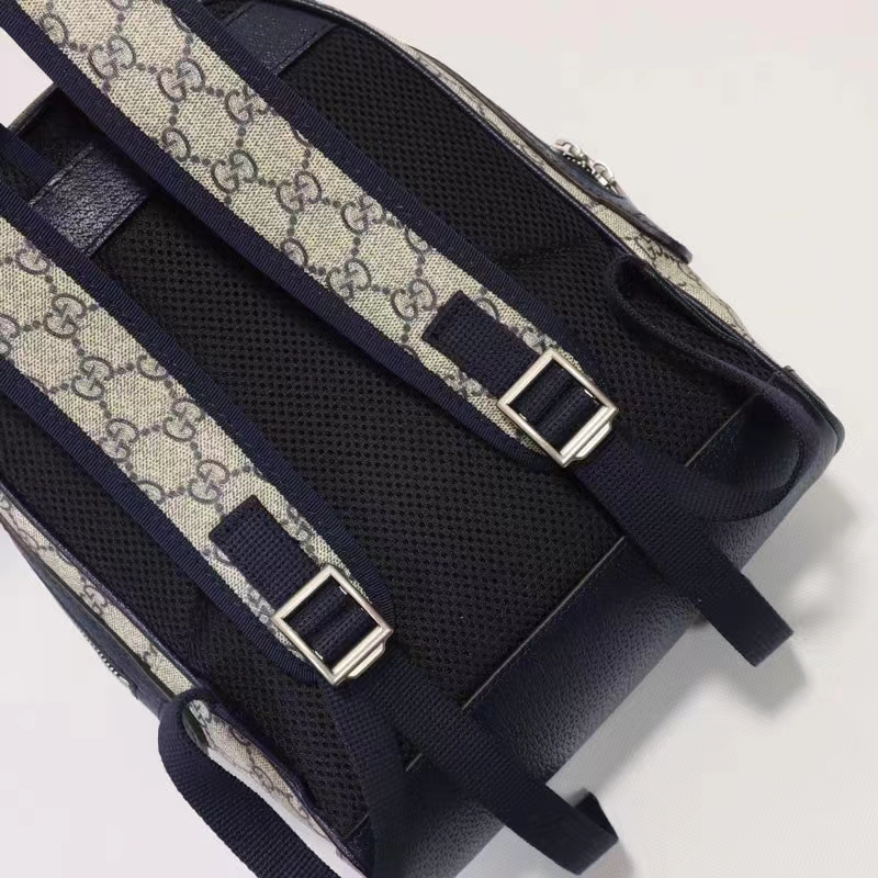 Gucci Unisex Ophidia GG Small Backpack Beige Blue GG Supreme Canvas