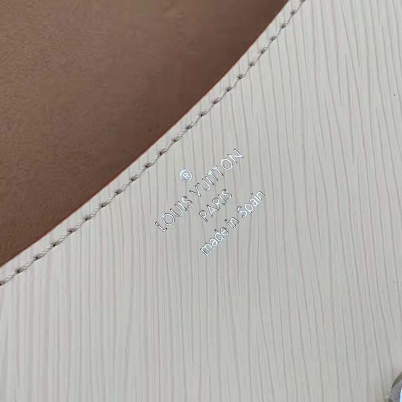 Louis Vuitton LV Women Buci Crossbody White Epi Grained Smooth Cowhide Leather