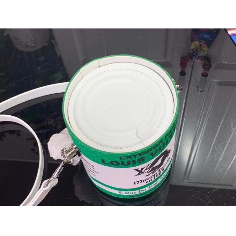 Louis Vuitton Unisex LV Paint Can Green Coated Canvas Cowhide Leather