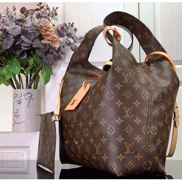 Louis Vuitton LV Unisex Atlantis GM Monogram Reverse Coated Canvas Cowhide Leather