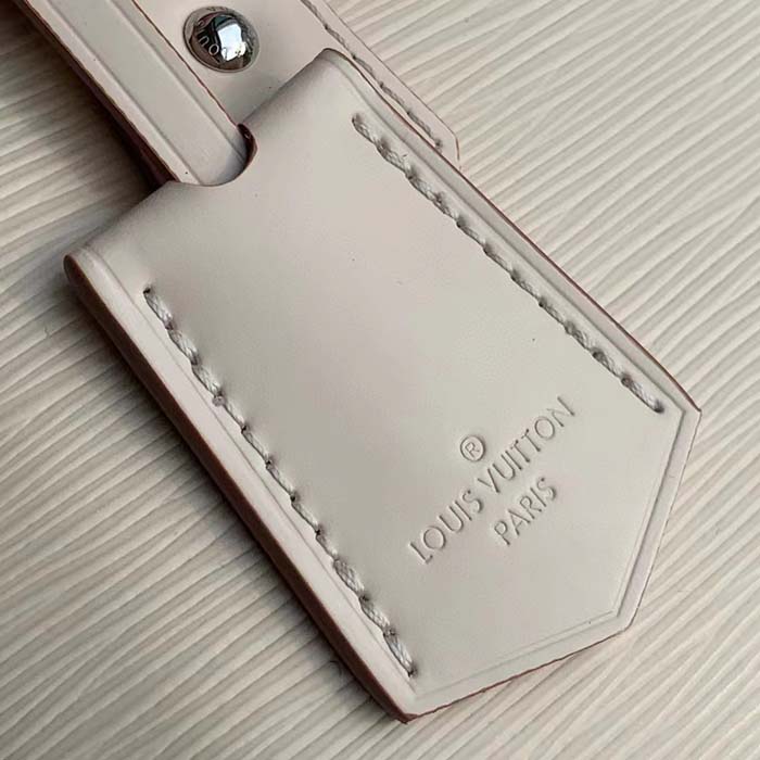 Louis Vuitton LV Women Alma BB Handbag Quartz White Epi Grained Cowhide Leather